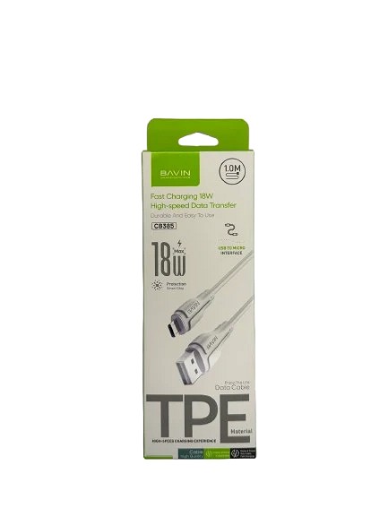 Bavin kabl 18W 1m type-A na Micro bela - CB385