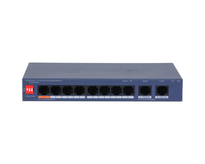 CS4010-8ET2GT-60 10-Port Cloud Managed Desktop Switch with 8-Port PoE