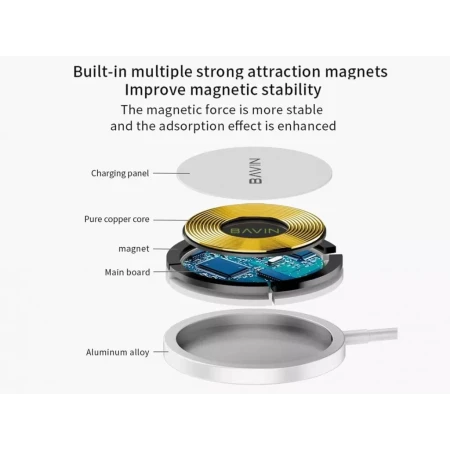 Bavin bežični punjač 15W Magnetic - CB-215