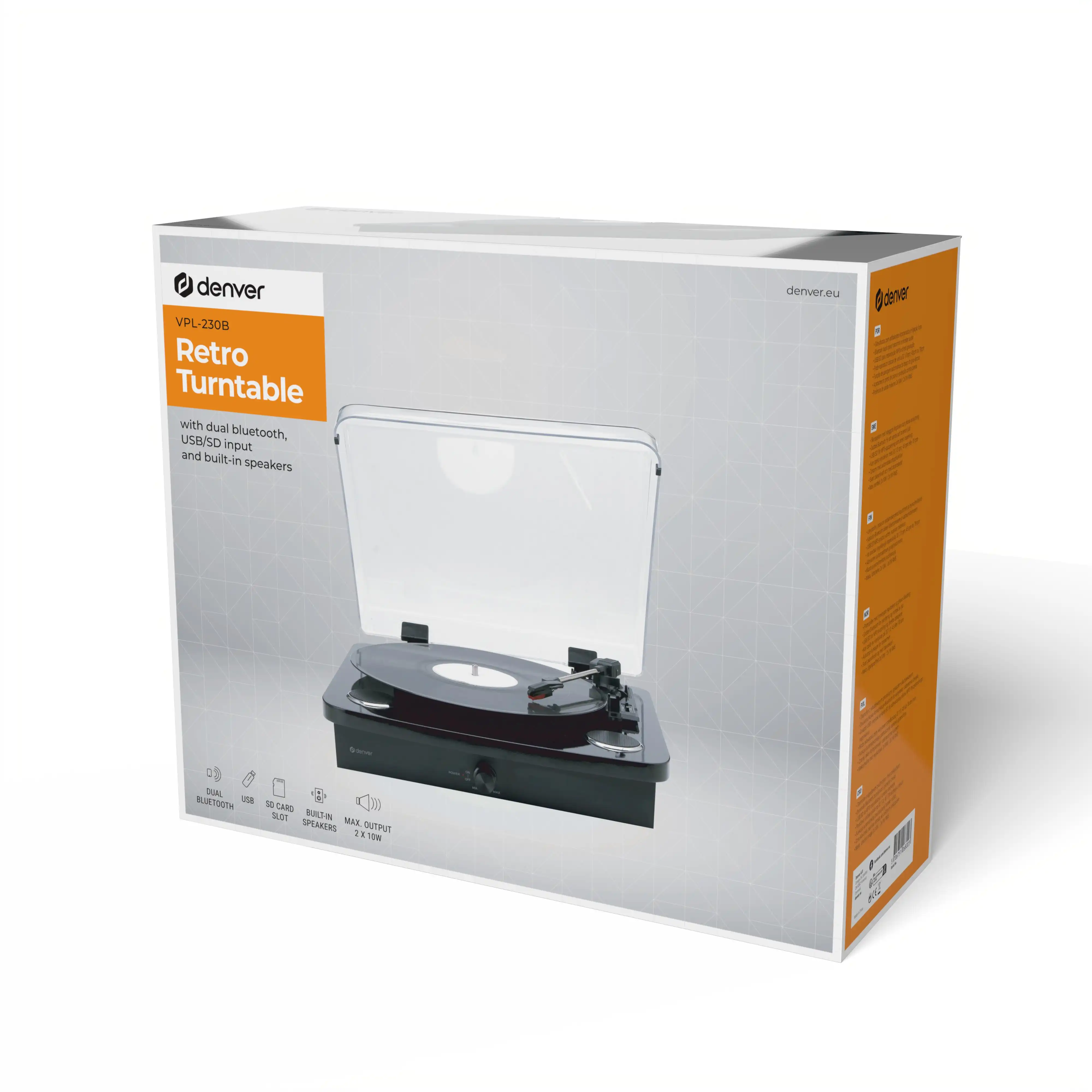 DENVER gramofon VPL-230B Crni