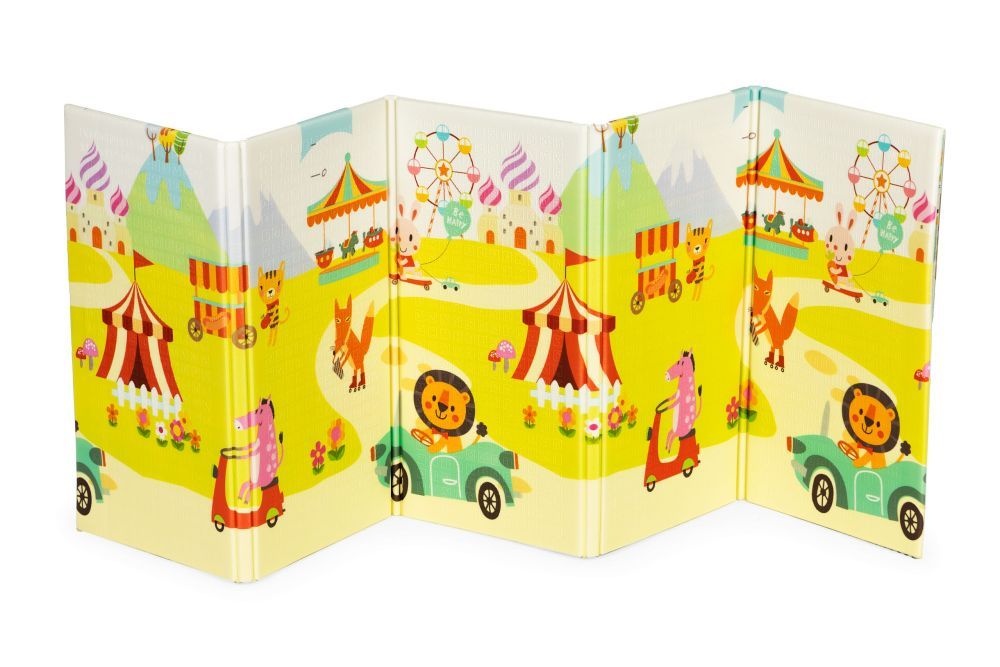 Edukativna podloga za igru sa dva lica Animals sklopiva sa torbom ECOTOYS