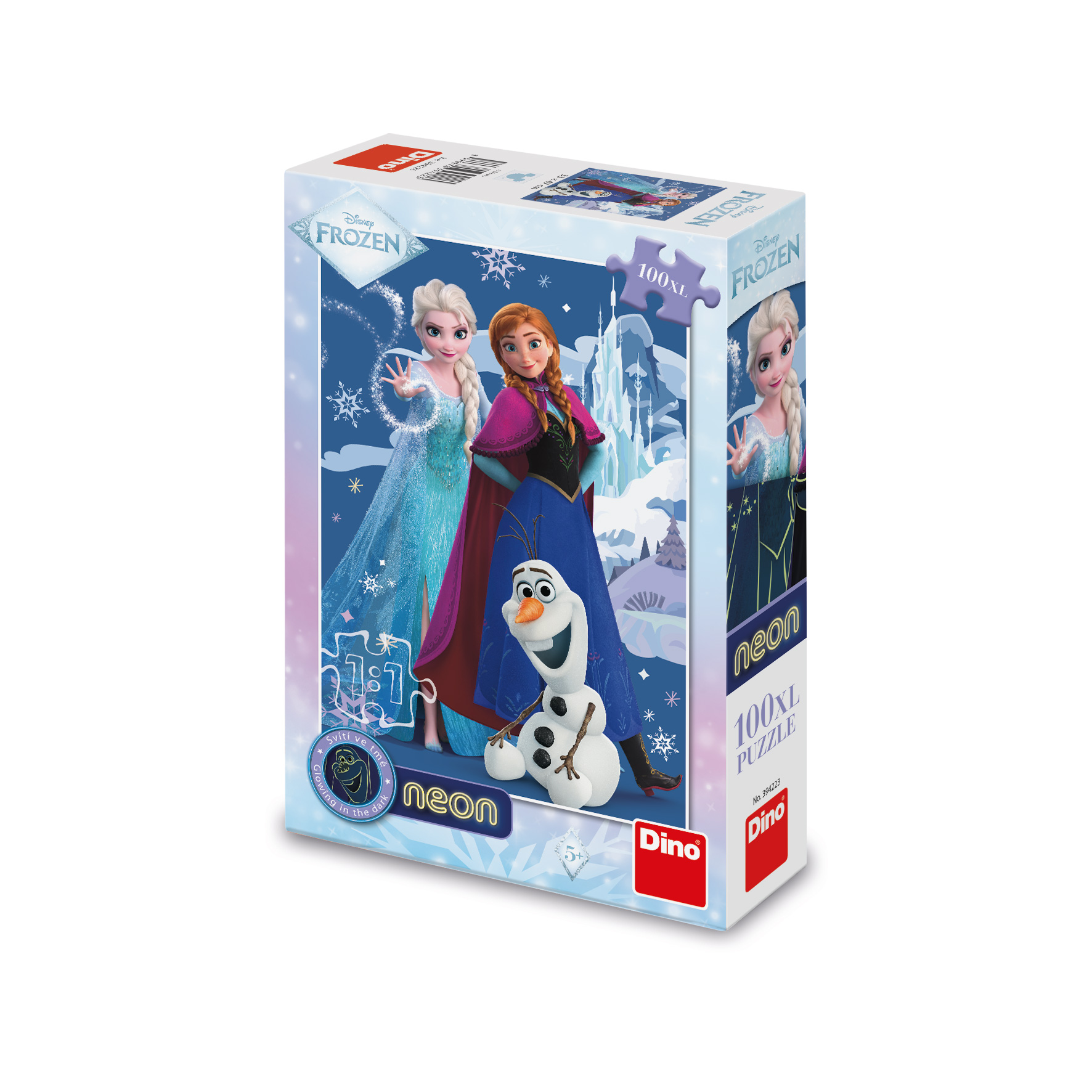 DINO FROZEN: ČAROBNE SESTRE PUZZLE SET 100 XL NEON DELOVA