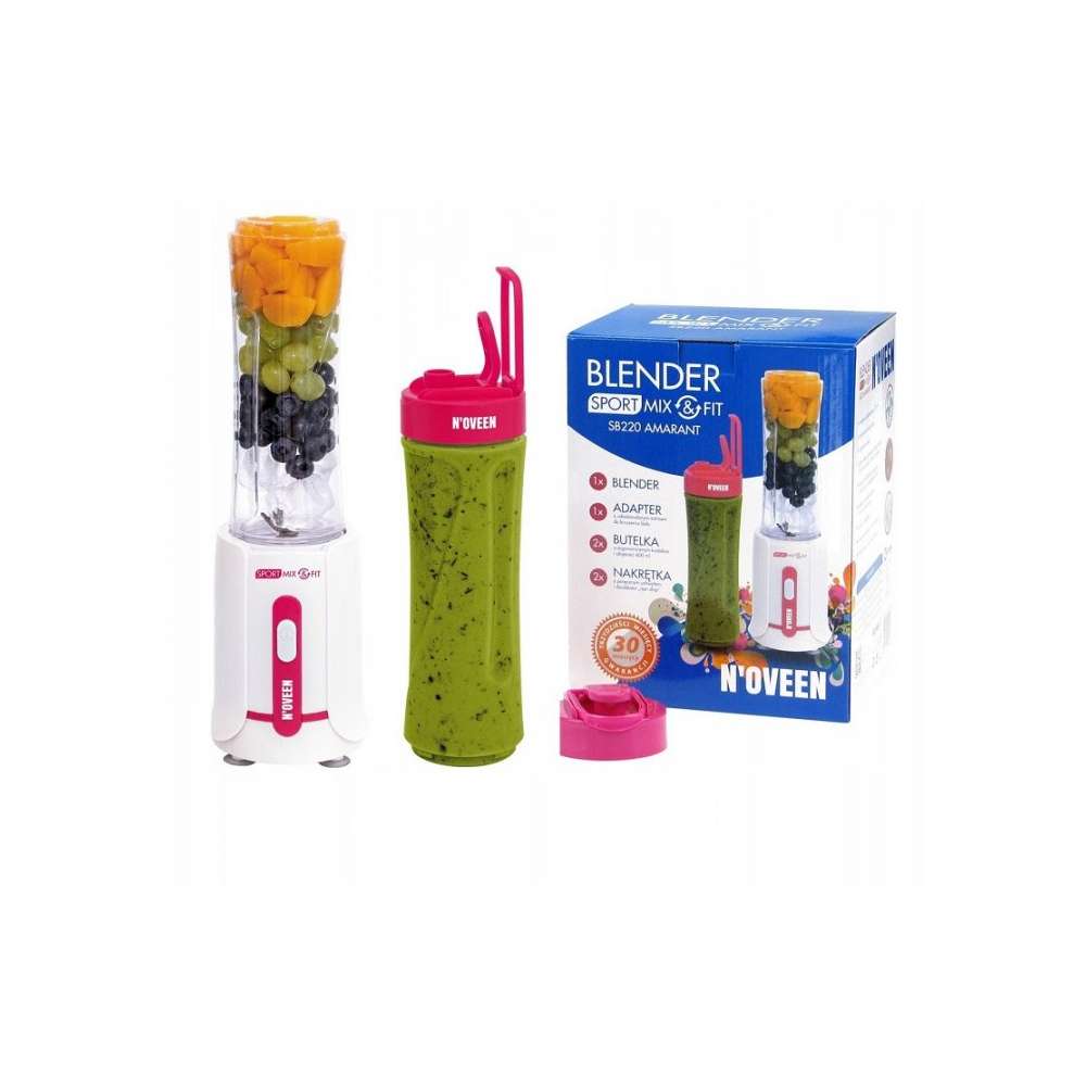 NOVEEN SB220 BLENDER MINI SPORTSKI 300W MIX&FIT 2X600ML PINK