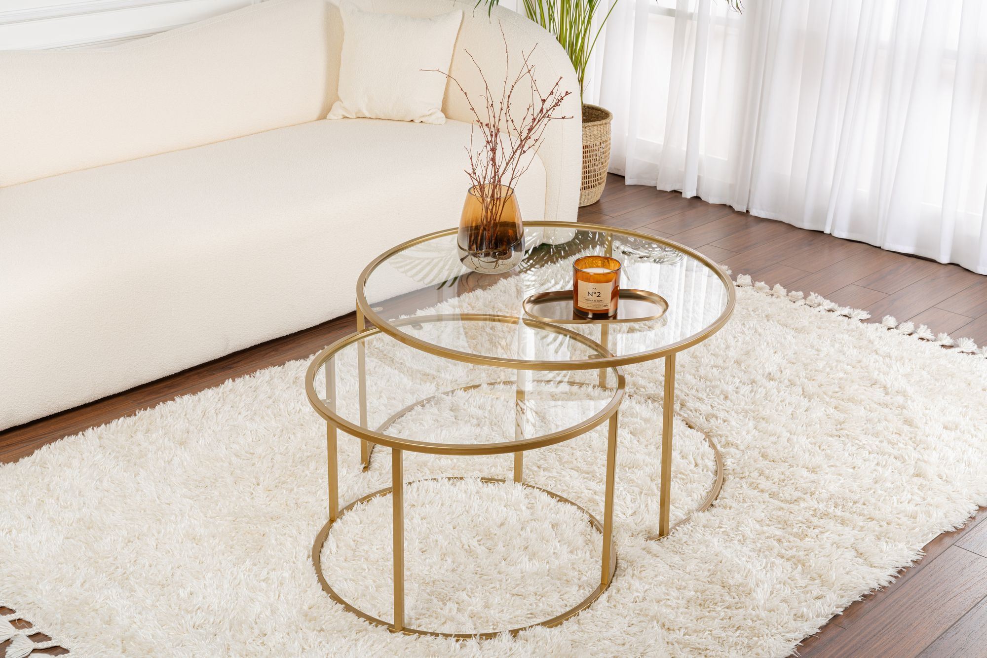 Set klub stolova Aurum - 80, 60 - Zlatna, Providna