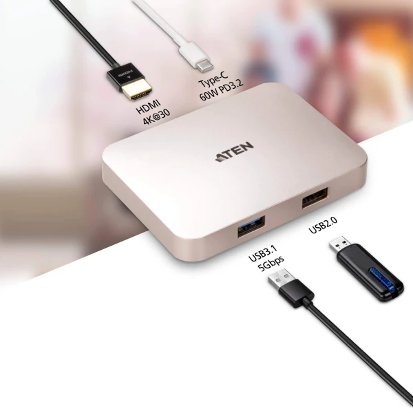USB docking station ATEN UH3235 USB-C 4K Ultra mini