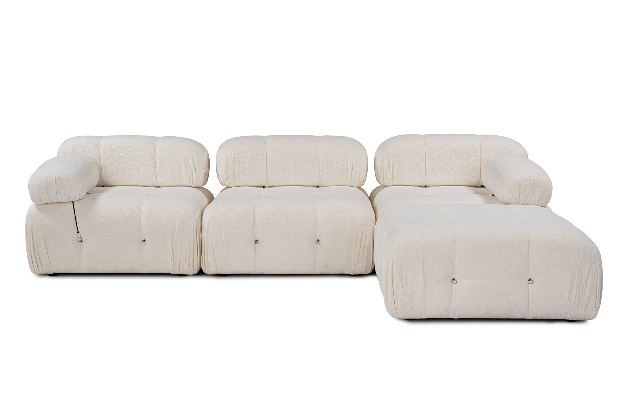 Ugaona garnitura Bubble Beige L1-O1-1R-PUF Bela
