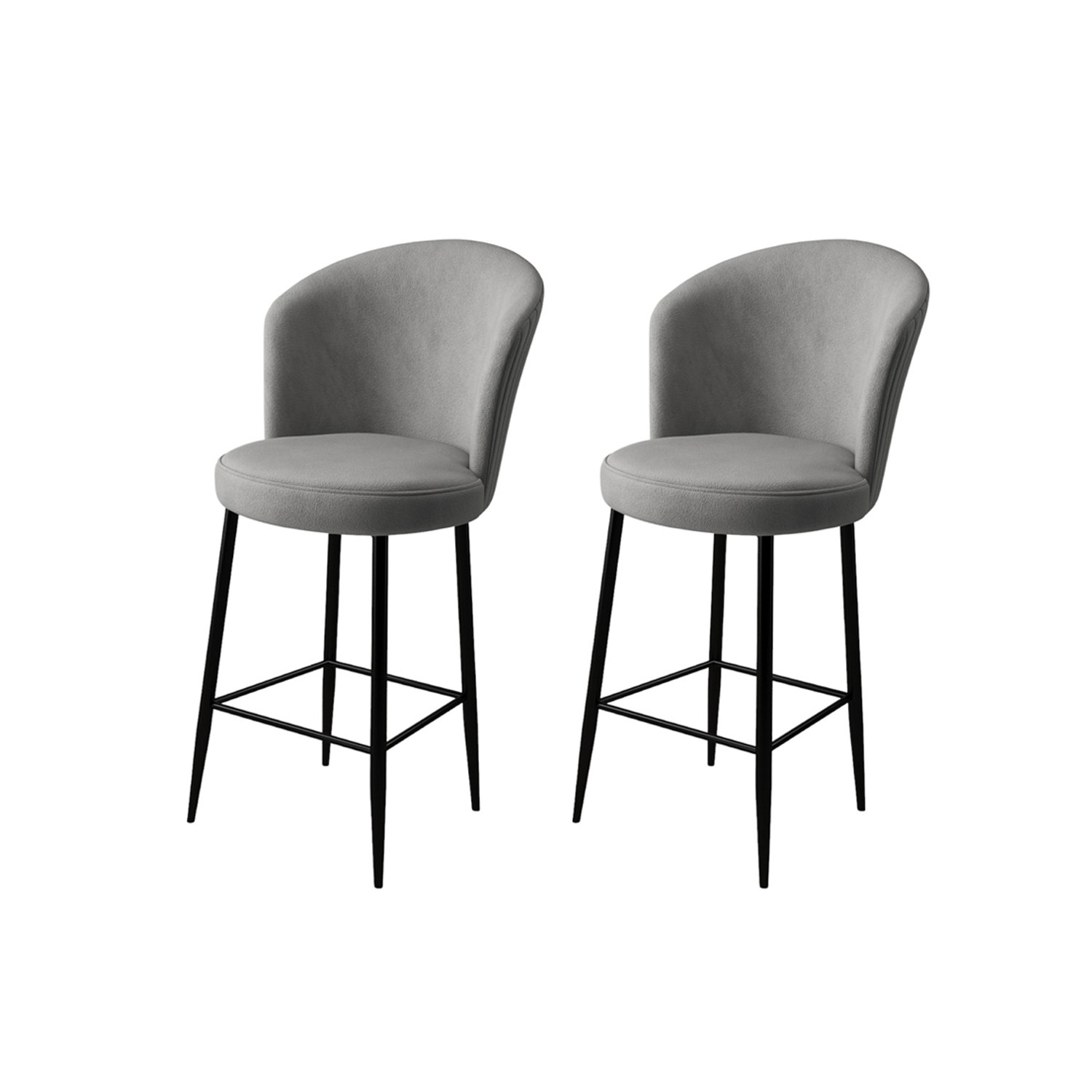 Set barskih stolica (2 komada) Fora - Siva, Crna