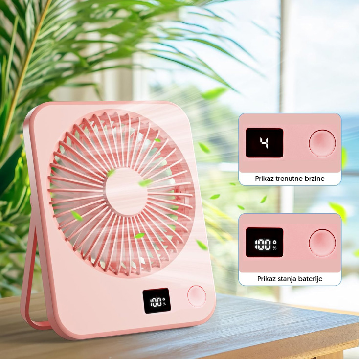 Stoni USB mini ventilator sa displejem