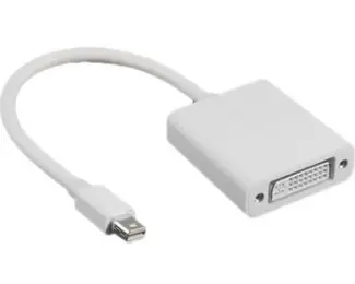 Adapter - konvertor Mini DisplayPort (M) - DVI (F) beli