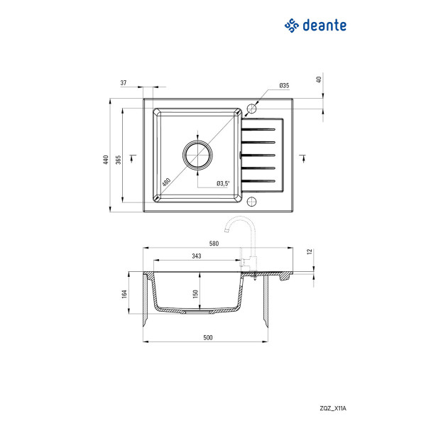 Deante Sudopera Zorba 58/MGR/O ZQZ S11A