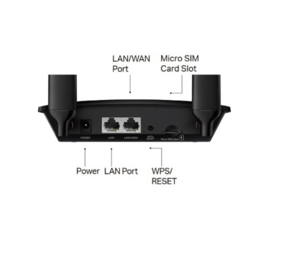 LAN Router TP-LINK TL-MR100 3G/4G LTE WiFi 5 DualBand 1xLAN/1xWAN 150mb/s