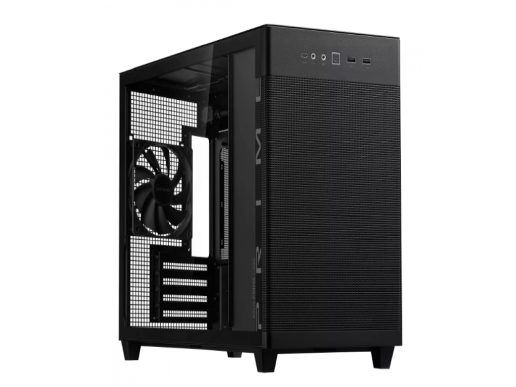 Kucište ASUS AP201 PRIME Tempered Glass Small Tower/Micro ATX/Mini ITX/bez napajanja/crna