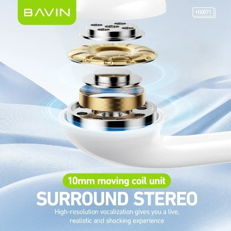 Bavin slušalice Type-C bela - HX871