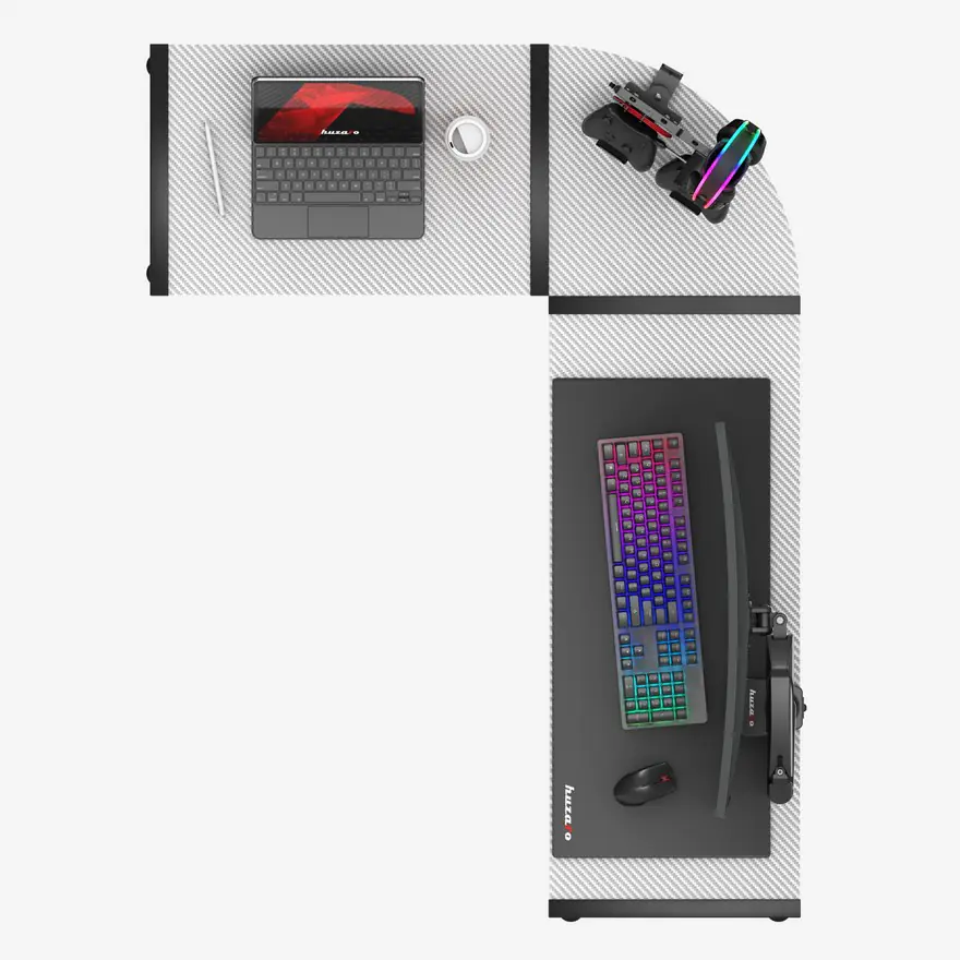 Huzaro Hero 6 Beli Ugaoni Gaming sto