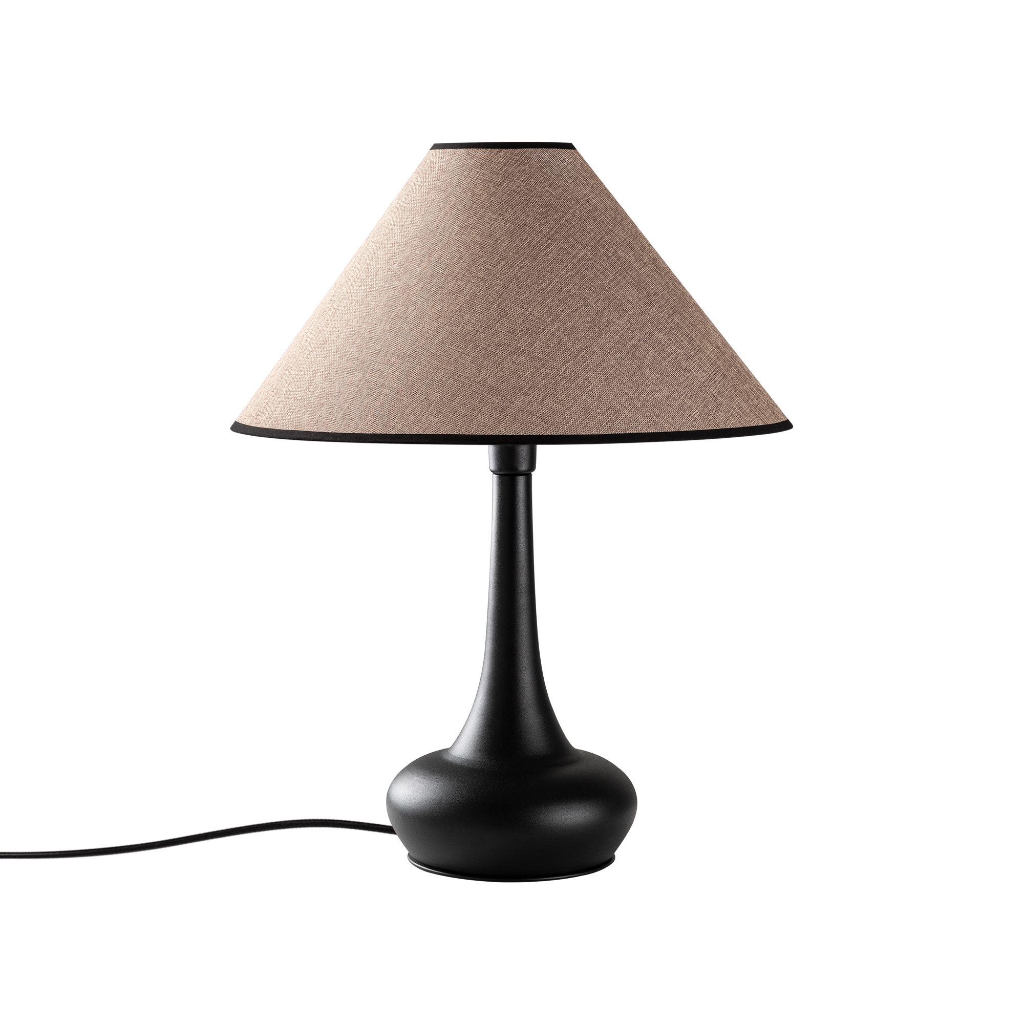Stona lampa Luna - 15251 Svetlo braon, Crna