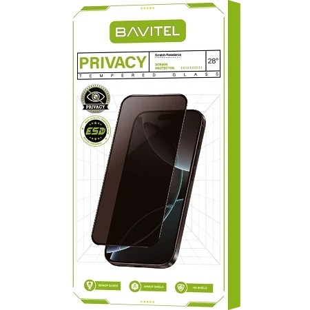 iPhone 16 Pro Privacy Bavitel zaštitno staklo- 9H Strong Hardness Anti-Scratch