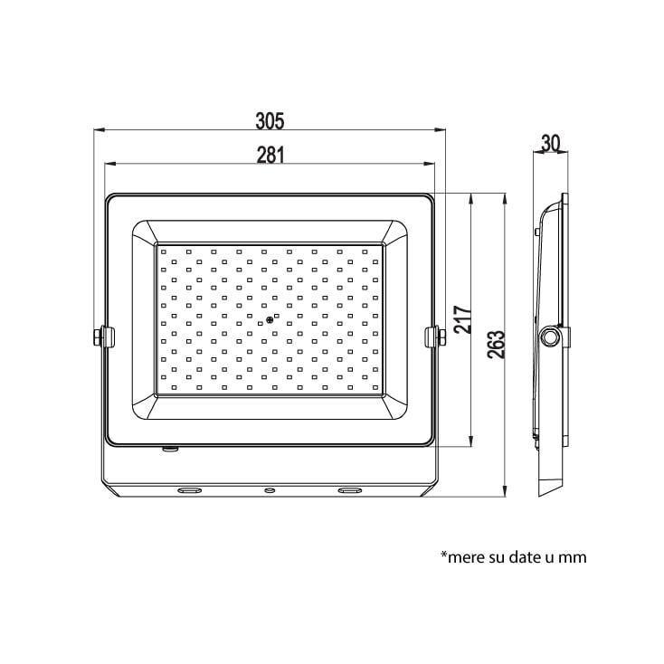 LED reflektor 150W 6500K 12800lm