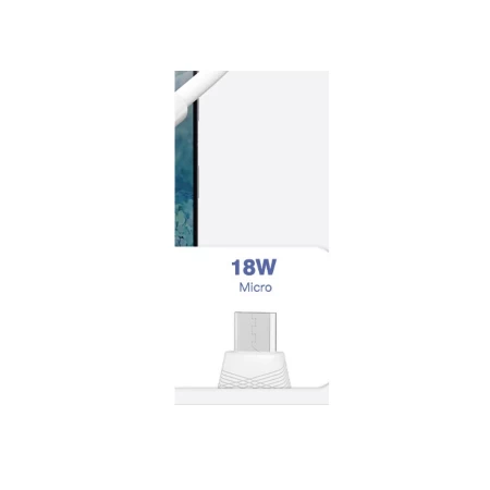 Bavin kabl 18W 1m type-A na Micro bela - CB222