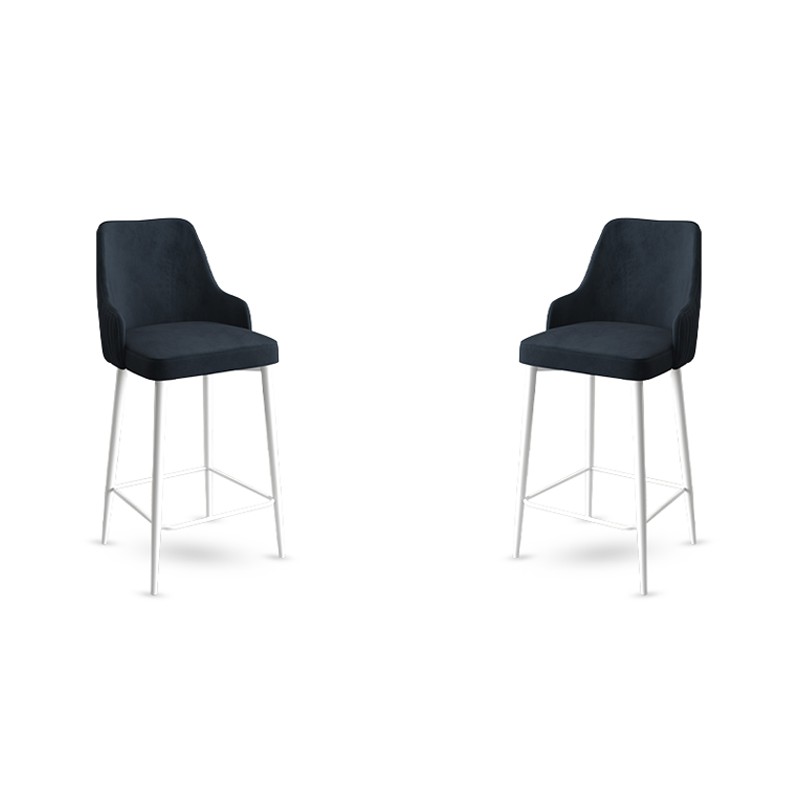 Set barskih stolica (2 komada) Enox - Antracit, Bela