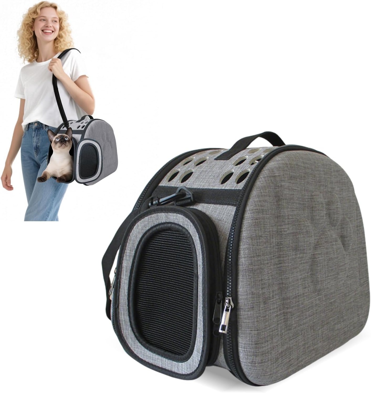 TRANSPORTNA TORBA ZA KUCNE LJUBIMCE LUX DARK GRAY