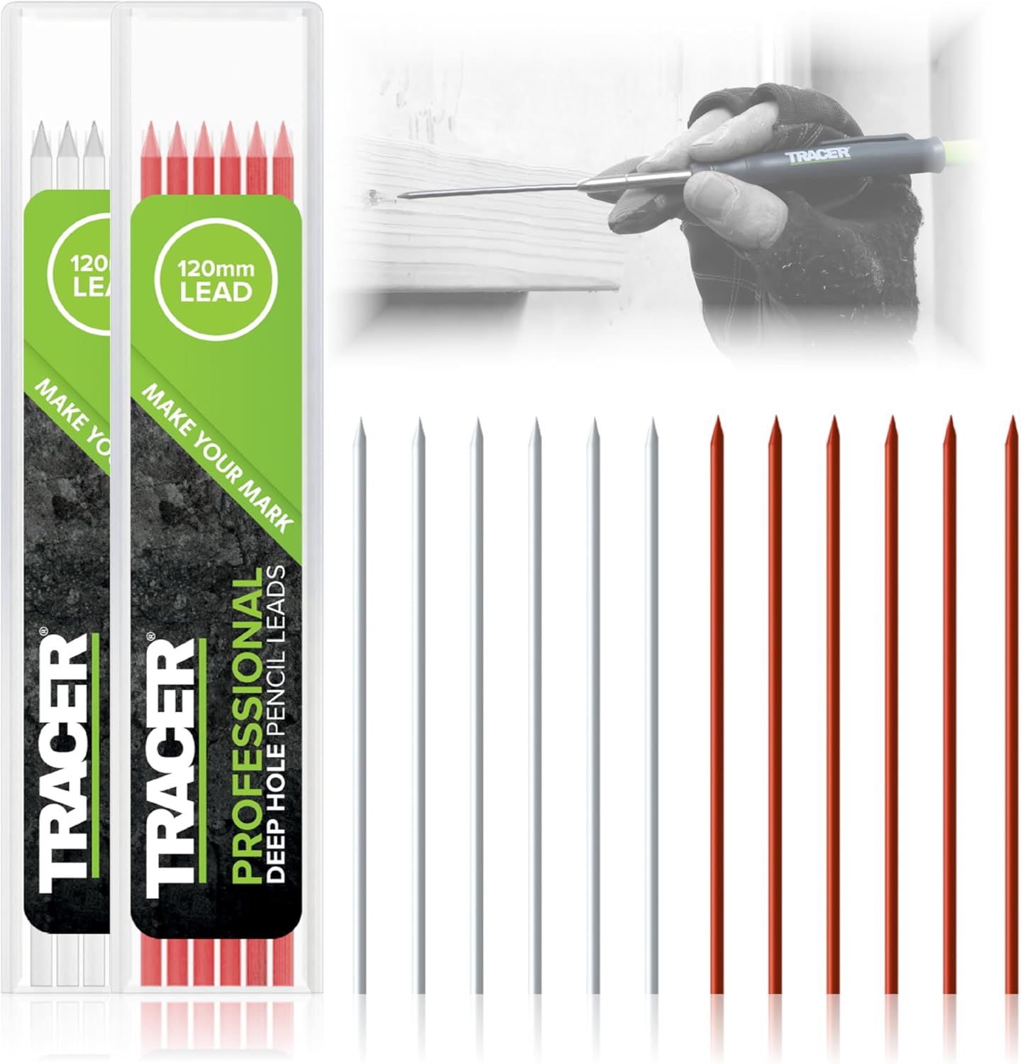 TRACER ALP2 Grafitne mine crvene i bele boje, 2,8 mm – 12 komada
