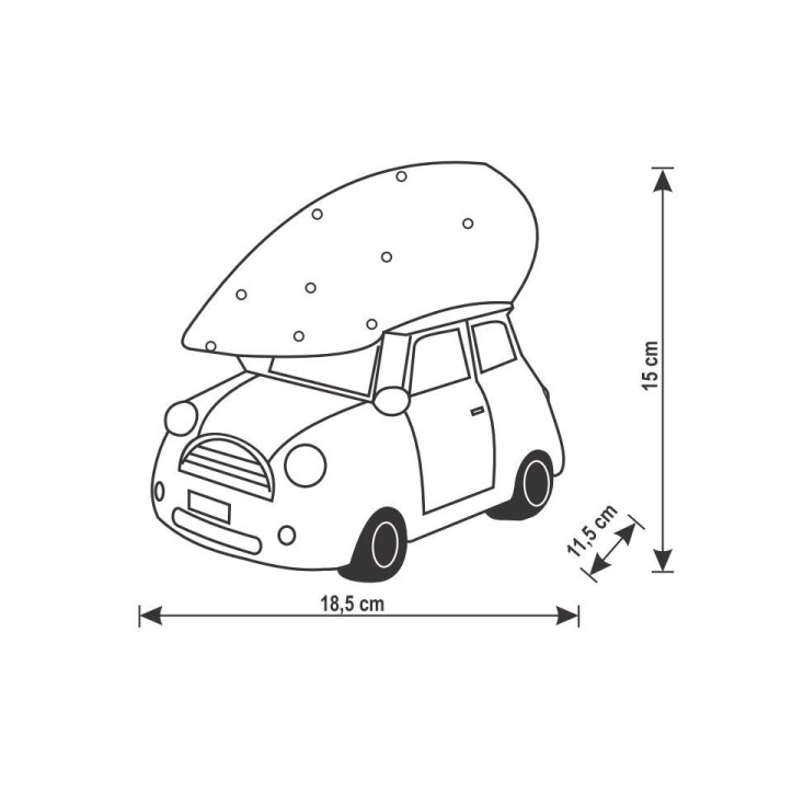 HOME novogodišnji ukras autombil KDCA15