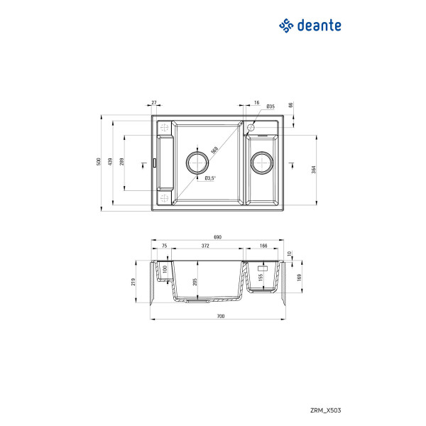Deante sudopera magnetic ZRM T503