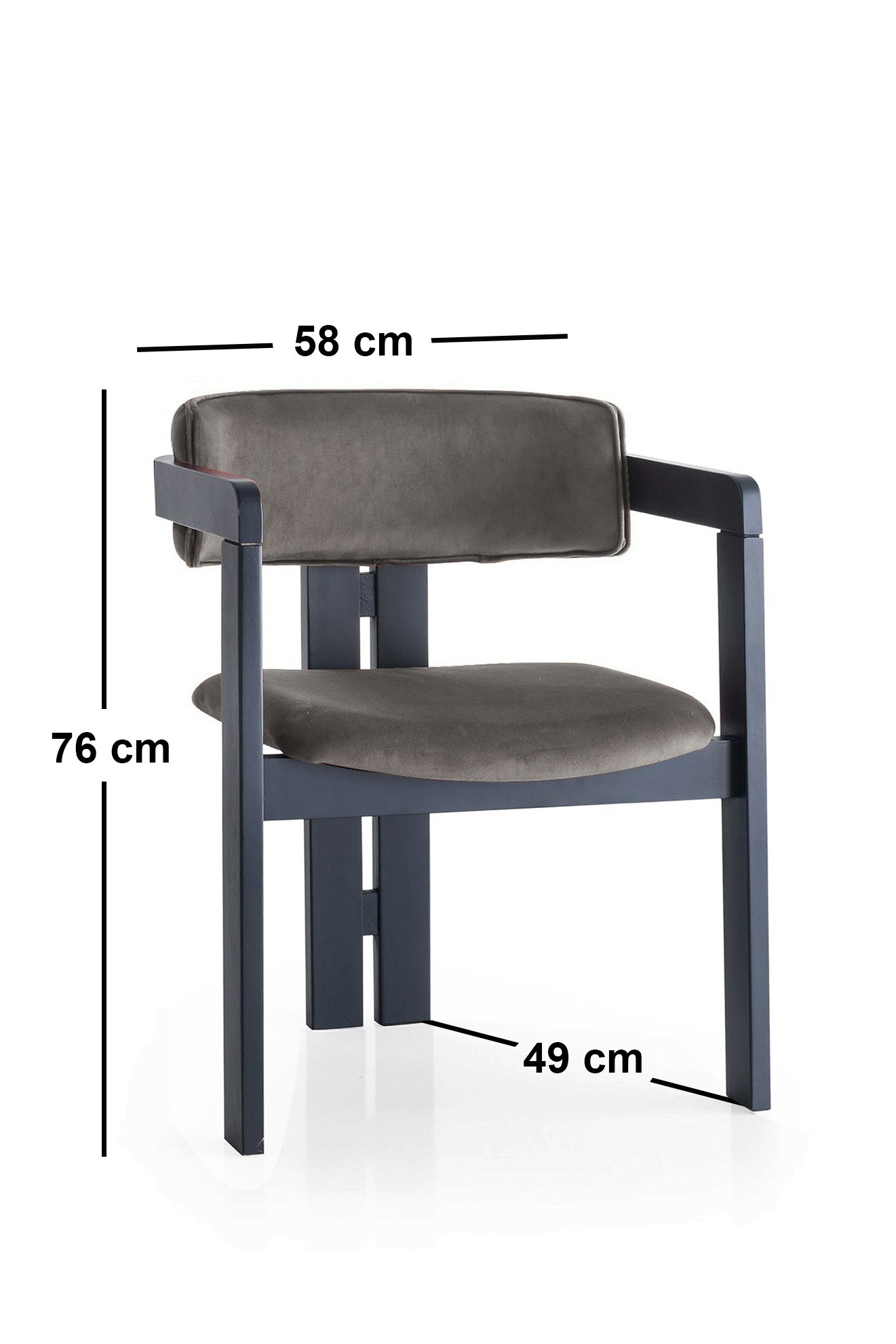 Stolica CO - 009 Crna, Antracit