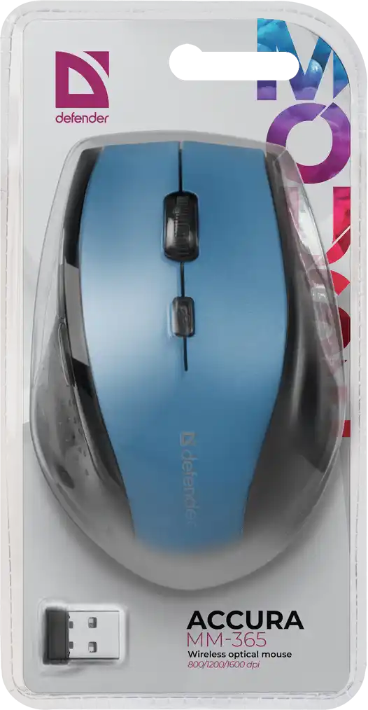 Bežični miš Defender Accura MM-365 6D plavi