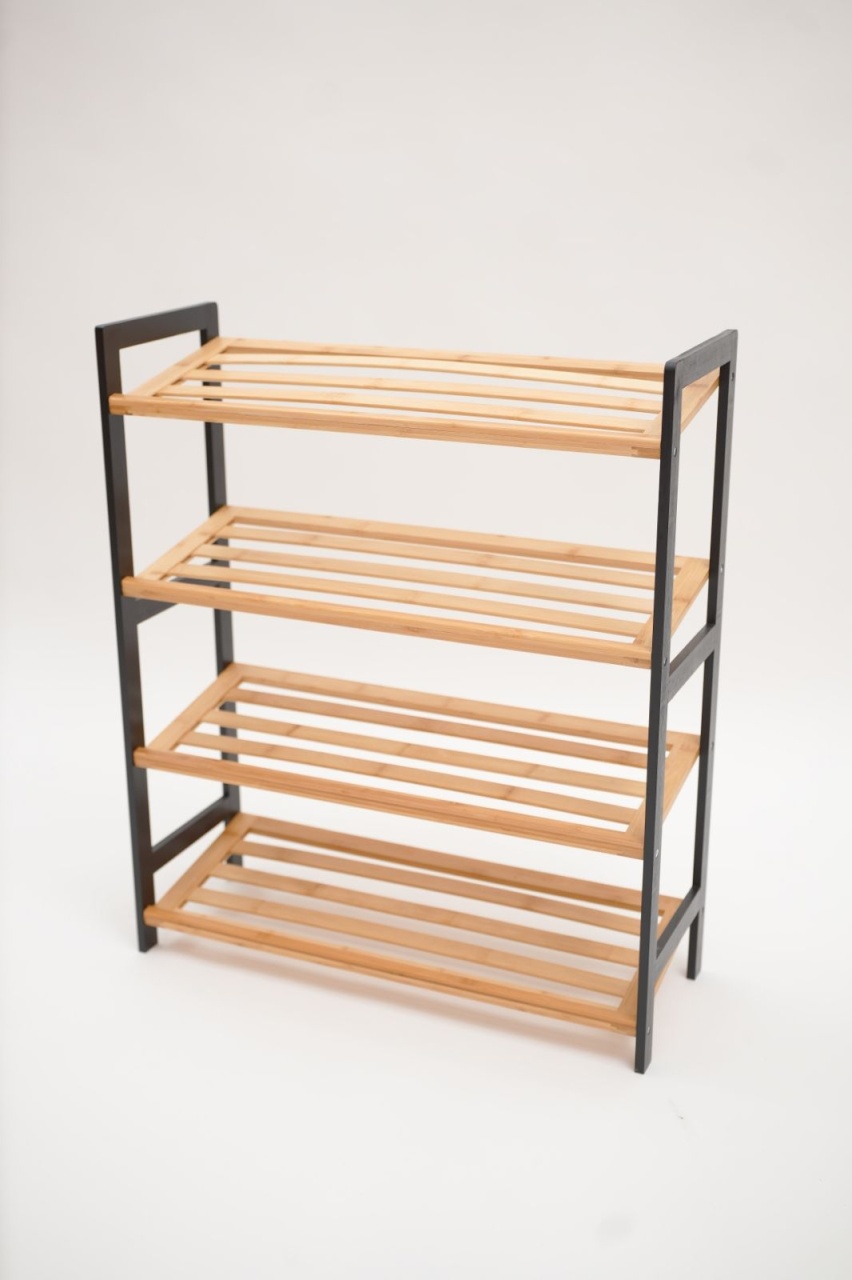 POLICA ZA OBUCU 4 NIVOA BAMBOO BELA
