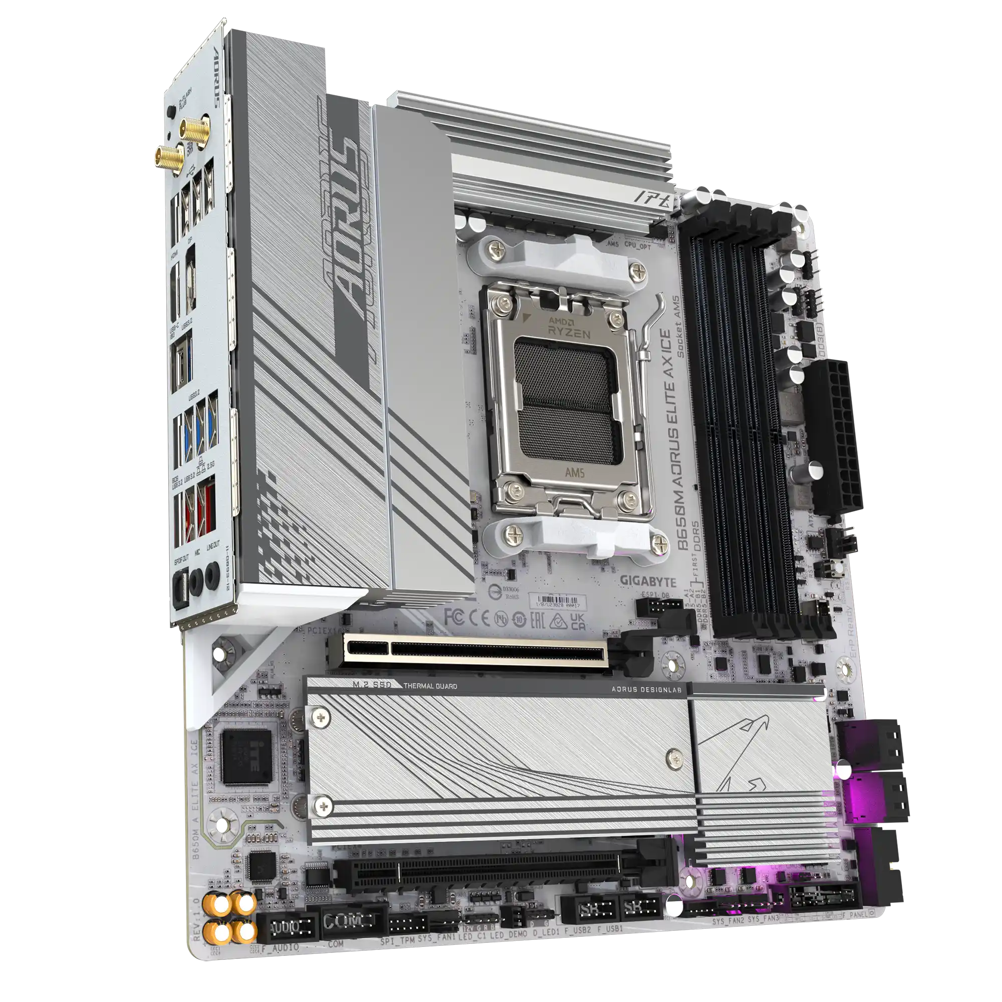 Matična ploča AM5 Gigabyte B650M AORUS ELITE AX ICE