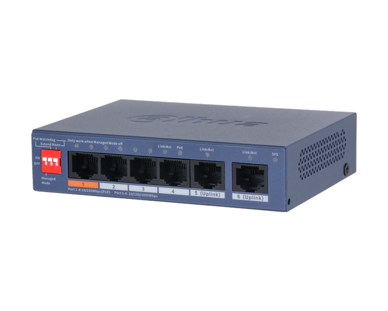 CS4006-4ET2GT-60 6-Port Cloud Managed Desktop Switch with 4-Port PoE