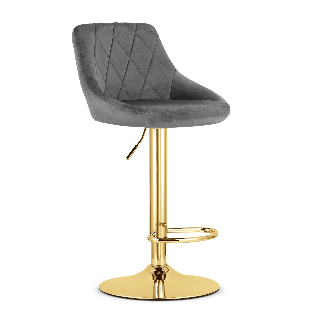 Barska stolica Kast grey / gold baza