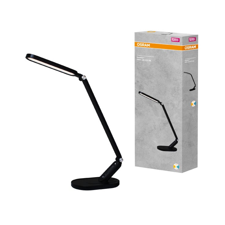Stona LED lampa sa satom, podešavanjem svetla i USB punjenjem 10W OSRAM crna
