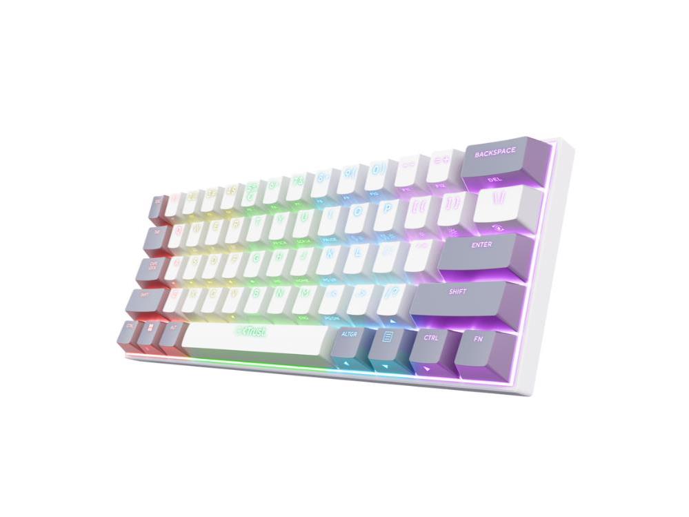 Tastatura TRUST GXT873 ACIRA 3 mode bežicna/mehanicka/US/bela