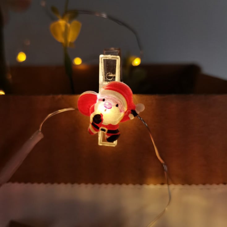 LED svetleći niz štipaljke "deda mraz" 0.9m