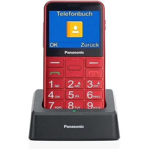 Panasonic SENIOR mobilni telefon KX-TU155EXRN crvena