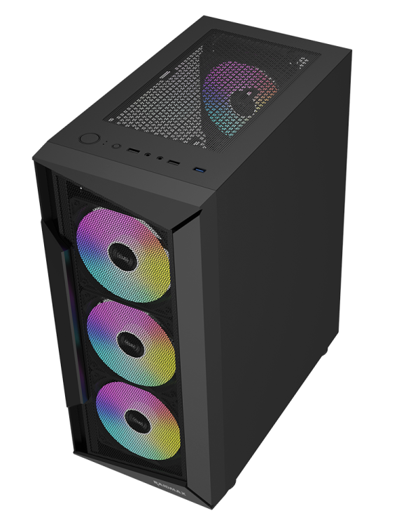 Kuciste Raidmax Vector 158 Black 3x RGB fan/Window/V158TBS