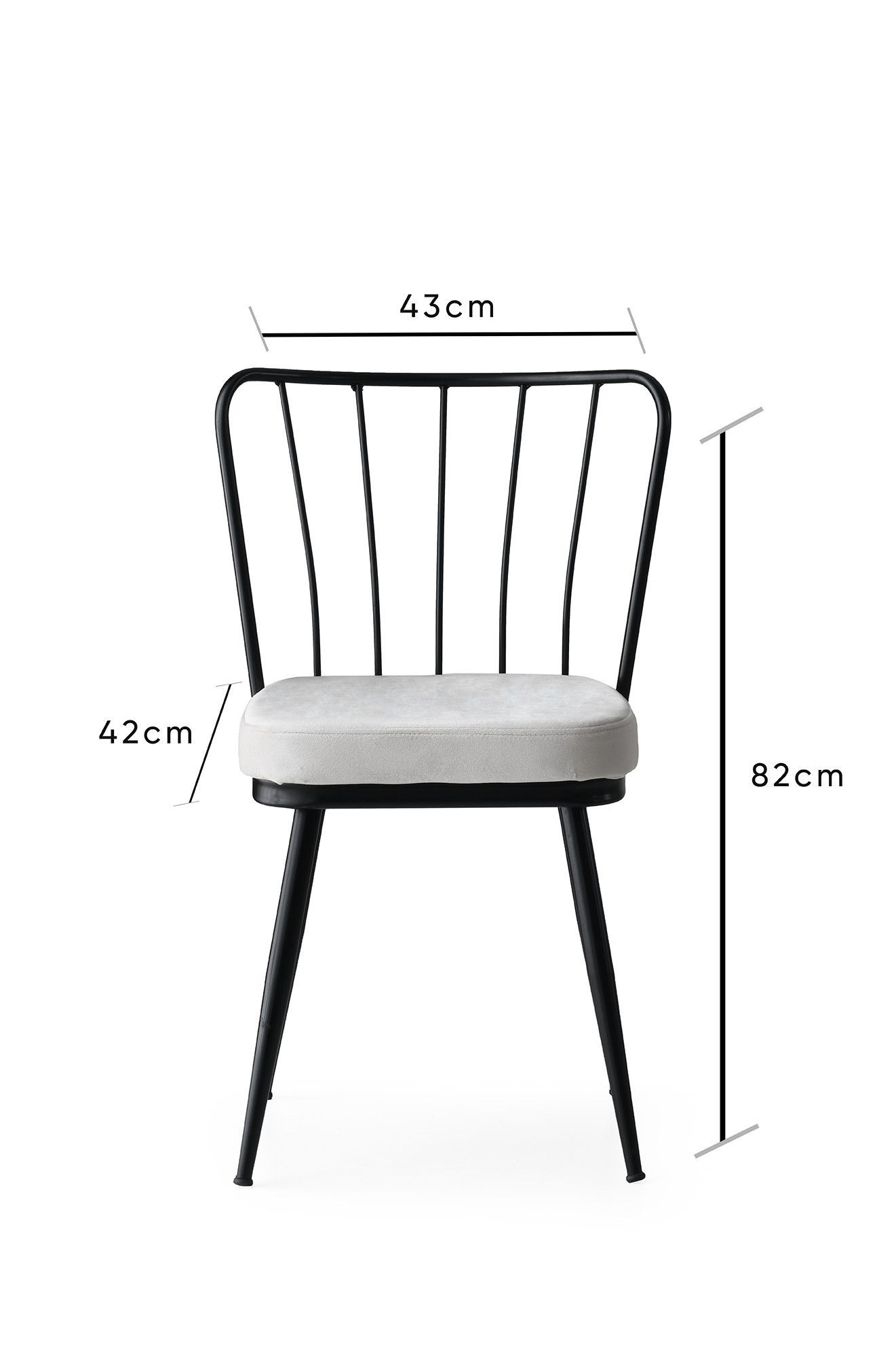 Set stolica (4 komada) Yıldız - 940 V4 Crna