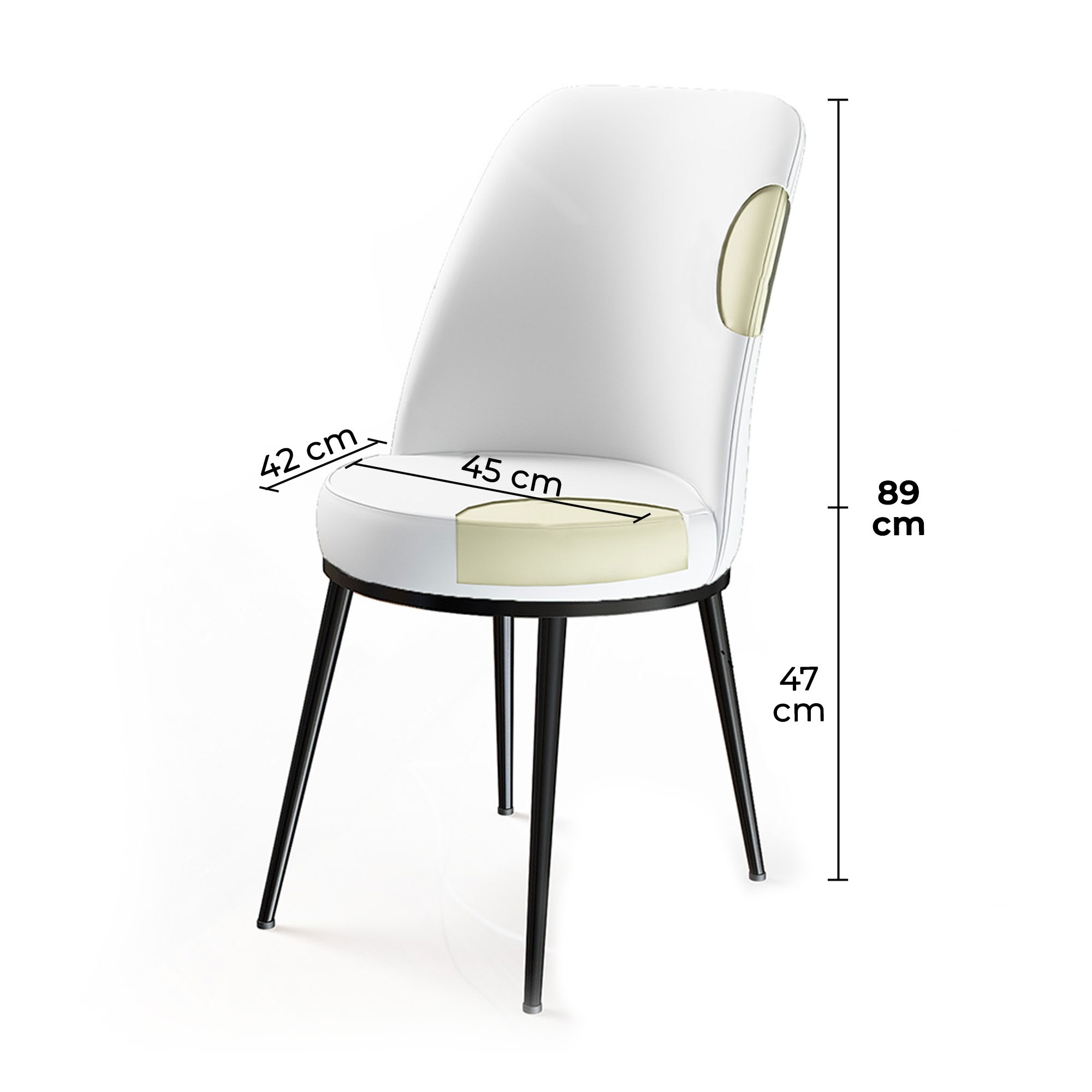 Set stolica (6 komada) Dexa - Kapućino, Braon