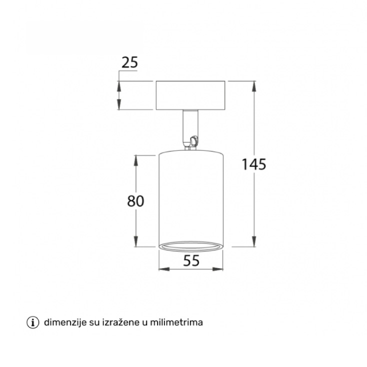 Spot lampa 1xGU10