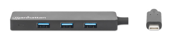 USB-C HUB 4port Manhattan 164924 3.2 G1/5Gbps/Crni