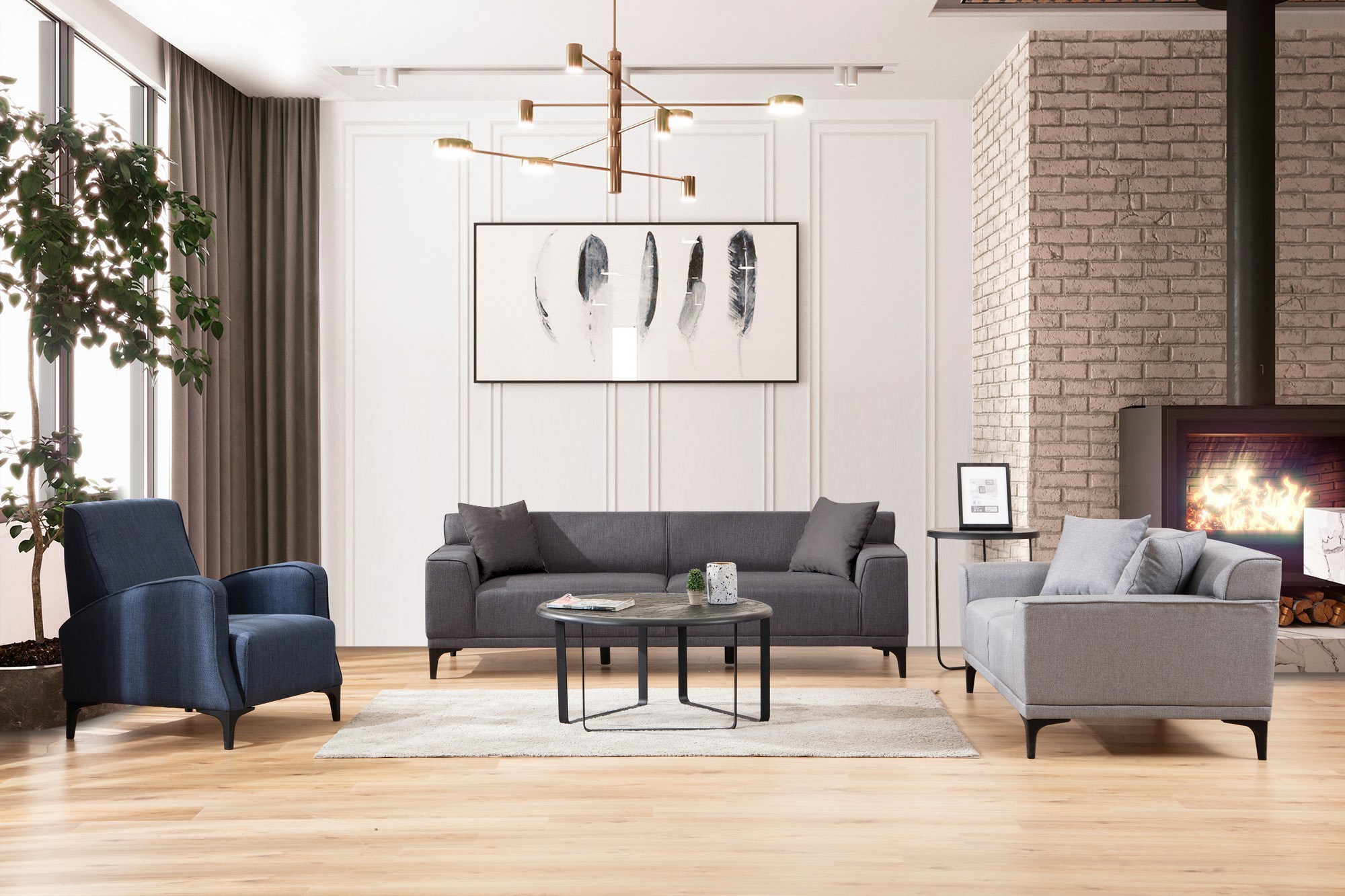 Trosed Petra 3 -Anthracite Antracit