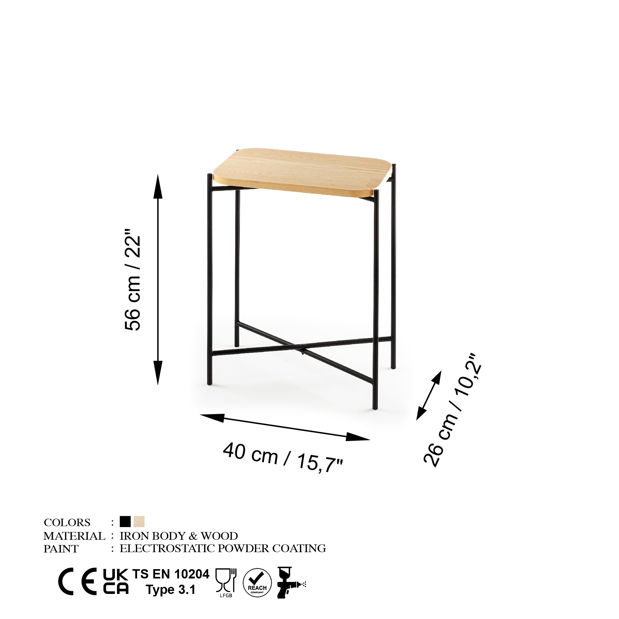 Klub sto Shb-003 Crna, Prirodna