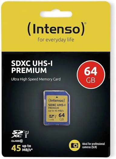 SD Card Intenso 64GB UHS-I Premium 3421490