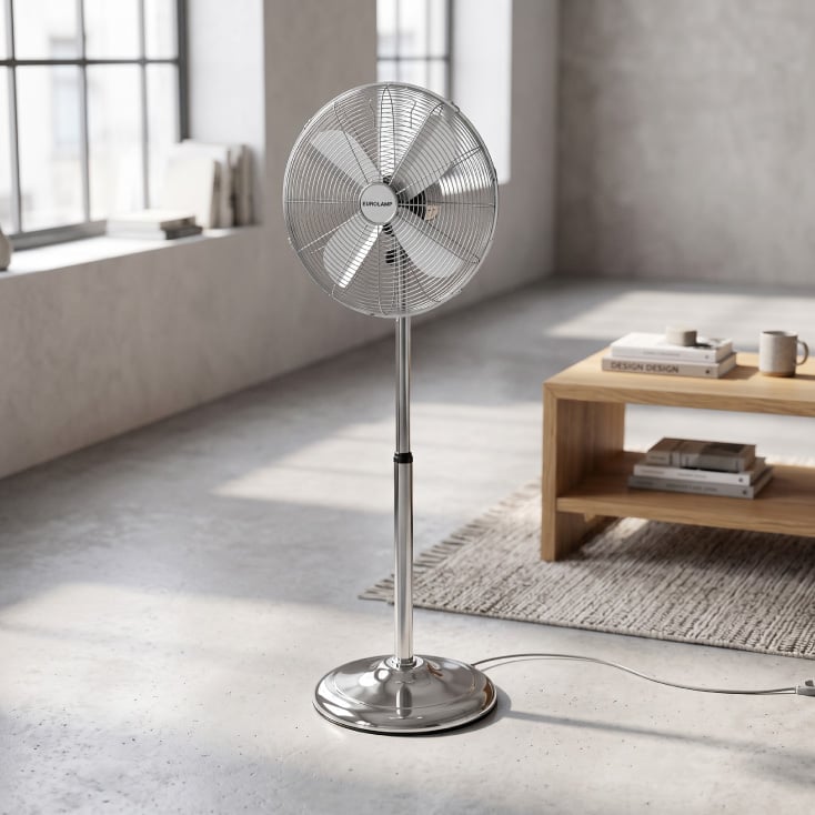 Stojeći ventilator, 40 cm, 50W, inox
