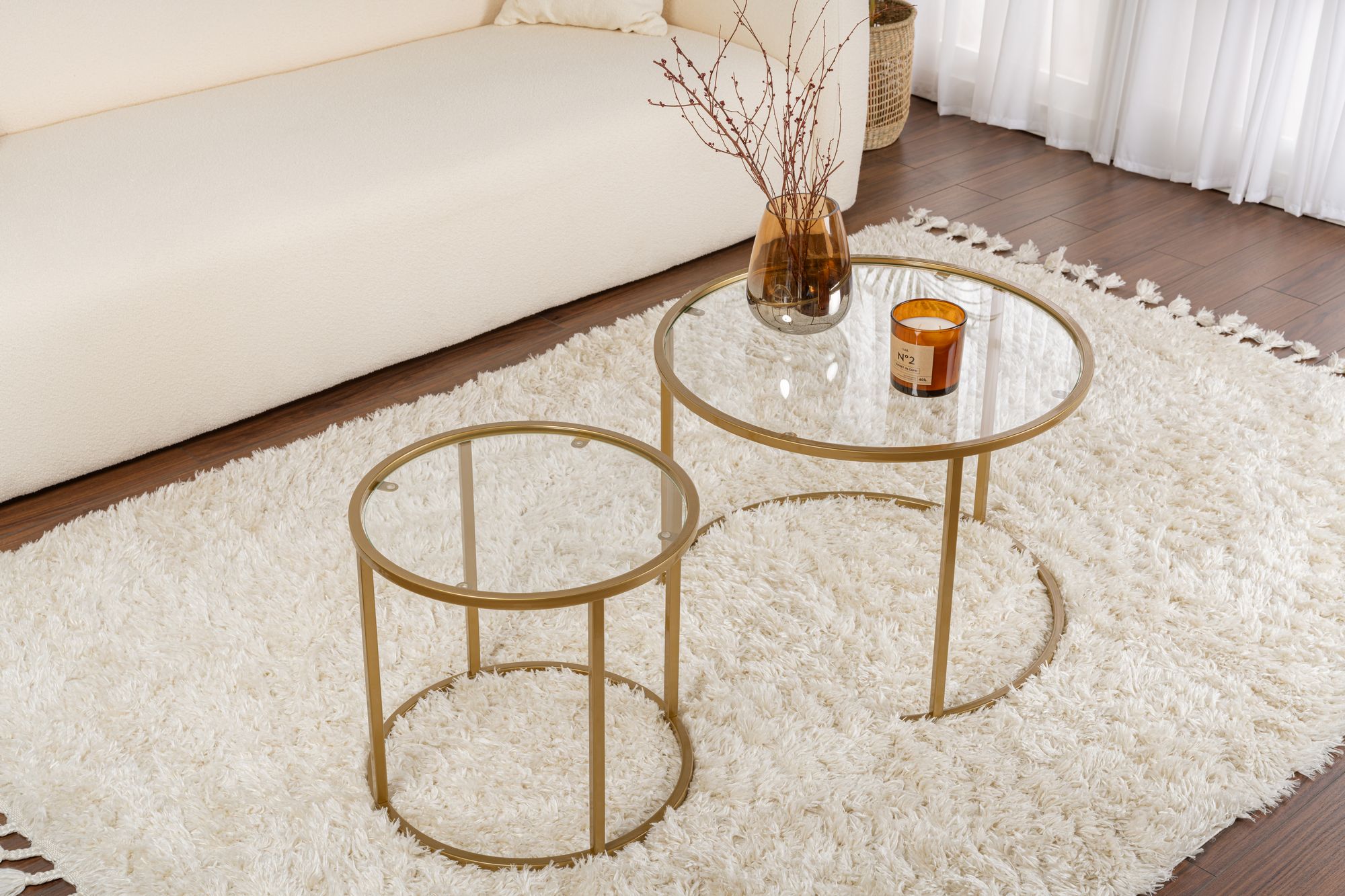 Set klub stolova Aurum - 60, 42 - Zlatna, Providna