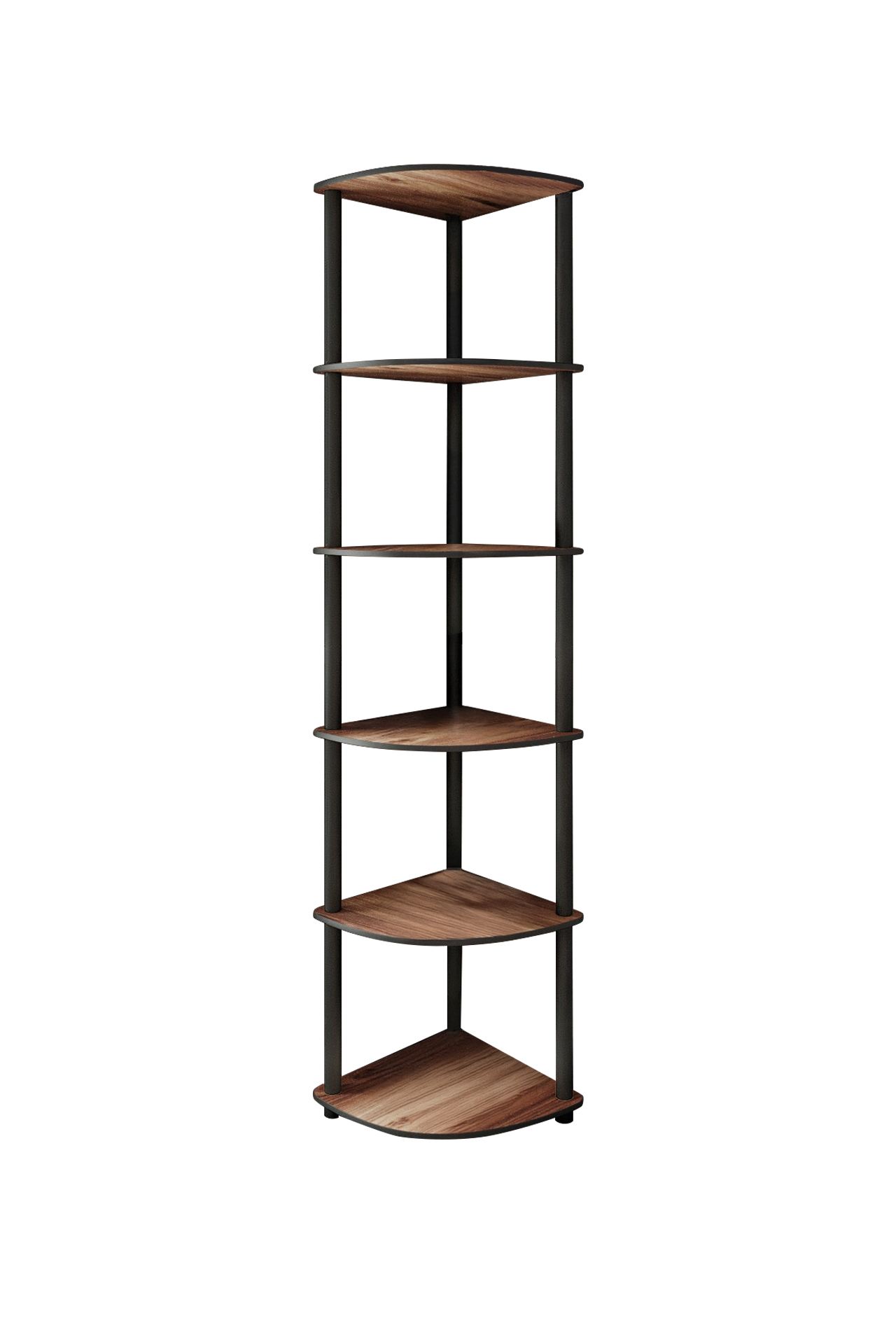 Polica za knjige Bookcase 6 Corner - Orah