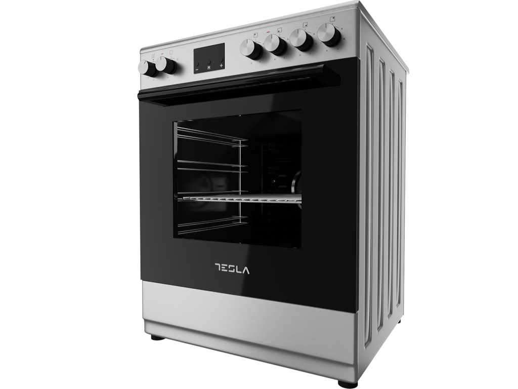Šporet TESLA CV6490SX staklokeramika/A/80L/ventilator/83x60x60cm/inox