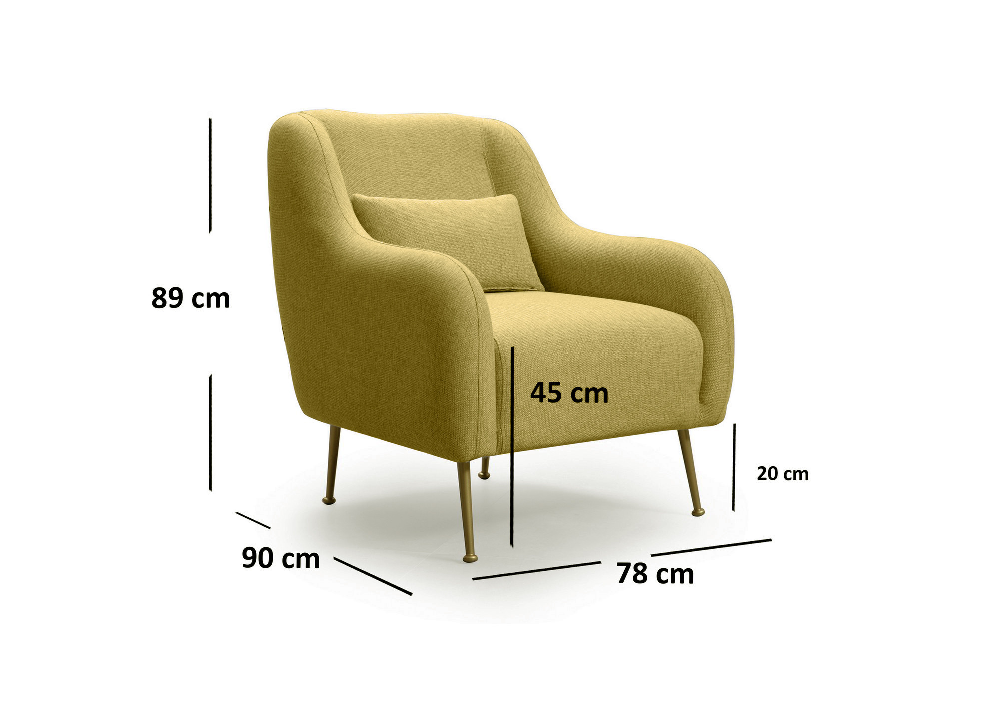 Fotelja Sevilla Armchair - Žuta